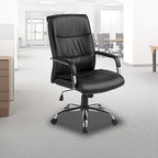 Executive PU Leather Office Chair with Lumbar Support