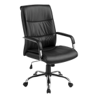 Executive PU Leather Office Chair with Lumbar Support