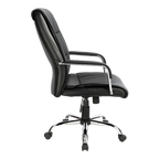 Executive PU Leather Office Chair with Lumbar Support