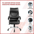Executive PU Leather Office Chair - Black