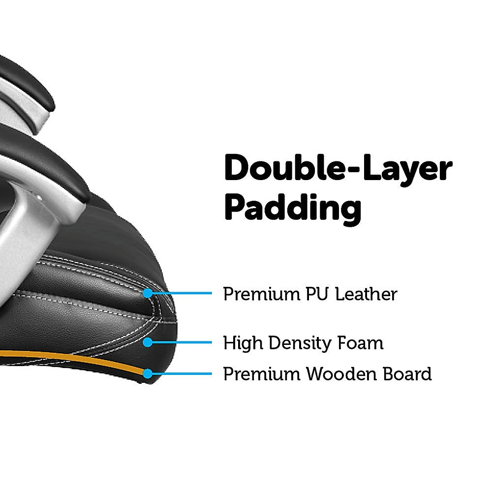 Executive PU Leather Office Chair - Black