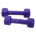 2kg Dumbbells Pair PVC Hand Weights Rubber Coated