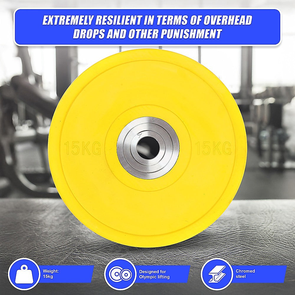 15KG PRO Olympic Rubber Bumper Plate