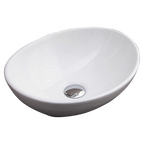 Above Counter Bathroom Vanity Oval Ceramic Basin