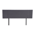 Linen Fabric King Bed Headboard Bedhead - Grey