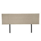 Linen Fabric King Bed Headboard Bedhead - Beige