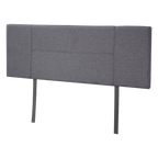 Linen Fabric Queen Bed Headboard Bedhead - Grey
