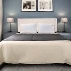 Linen Fabric Queen Bed Headboard Bedhead - Beige