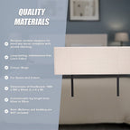 Linen Fabric Queen Bed Headboard Bedhead - Beige