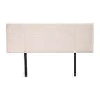 Linen Fabric Queen Bed Headboard Bedhead - Beige