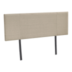 Linen Fabric Double Bed Headboard Bedhead - Beige