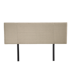 Linen Fabric Double Bed Headboard Bedhead - Beige