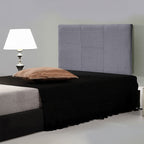 Linen Fabric Single Bed Headboard Bedhead - Grey