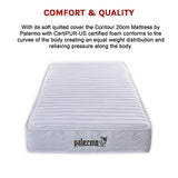Palermo Contour 20cm Encased Coil Mattress