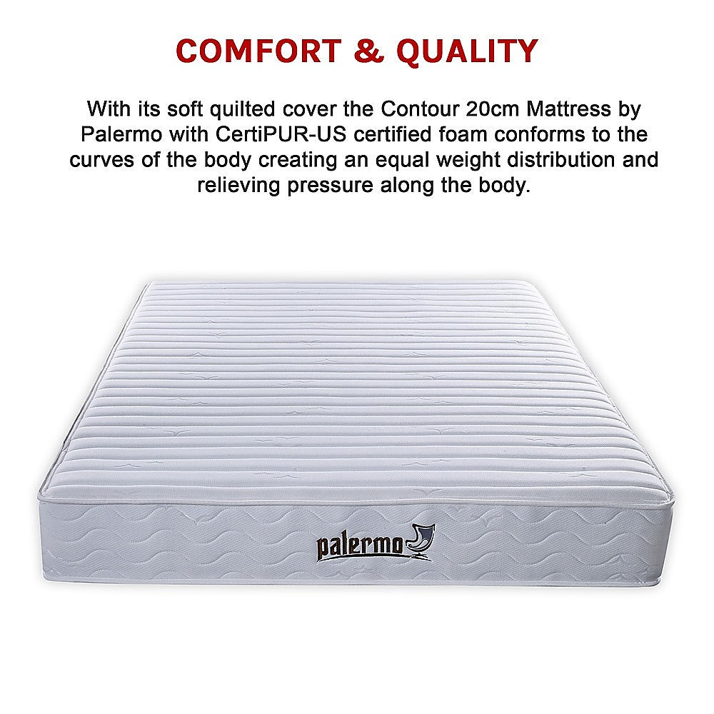 Palermo Contour 20cm Encased Coil Mattress