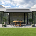 5.0m x 3.0m Retractable Folding Arm Awning Heavy Duty Full Cassette Motorised