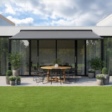 5.0m x 3.0m Retractable Folding Arm Awning Heavy Duty Full Cassette Motorised