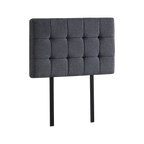 Linen Fabric Single Bed Deluxe Headboard Bedhead - Grey