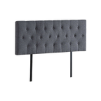Linen Fabric Double Bed Deluxe Headboard Bedhead - Grey