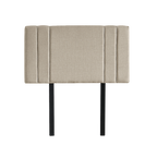 Linen Fabric Single Bed Deluxe Headboard Bedhead - Beige