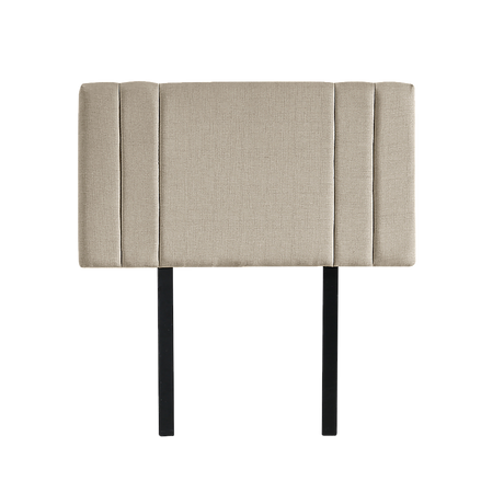 Linen Fabric Single Bed Deluxe Headboard Bedhead - Beige