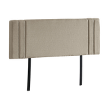 Linen Fabric Double Bed Deluxe Headboard Bedhead - Beige