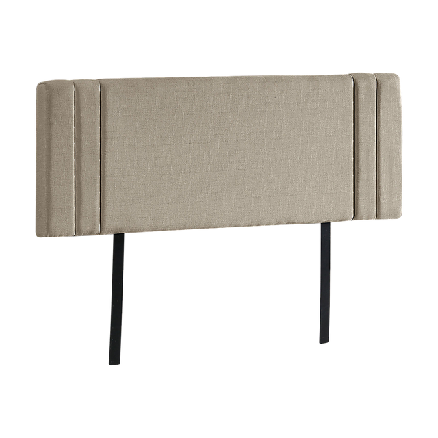 Linen Fabric Double Bed Deluxe Headboard Bedhead - Beige