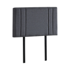 Linen Fabric Single Bed Deluxe Headboard Bedhead - Grey