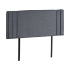 Linen Fabric Double Bed Deluxe Headboard Bedhead - Grey