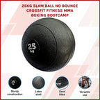 25kg Slam Ball No Bounce Crossfit Fitness MMA Boxing BootCamp