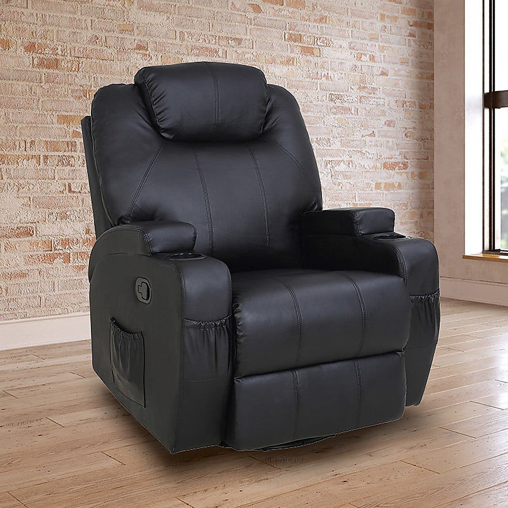 Palermo 360° Swivel Massage Sofa Chair Recliner with Heating Function