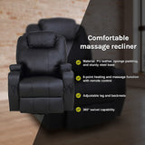 Palermo 360° Swivel Massage Sofa Chair Recliner with Heating Function