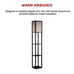 Elegant Shelf Floor Lamp with Diffused Light