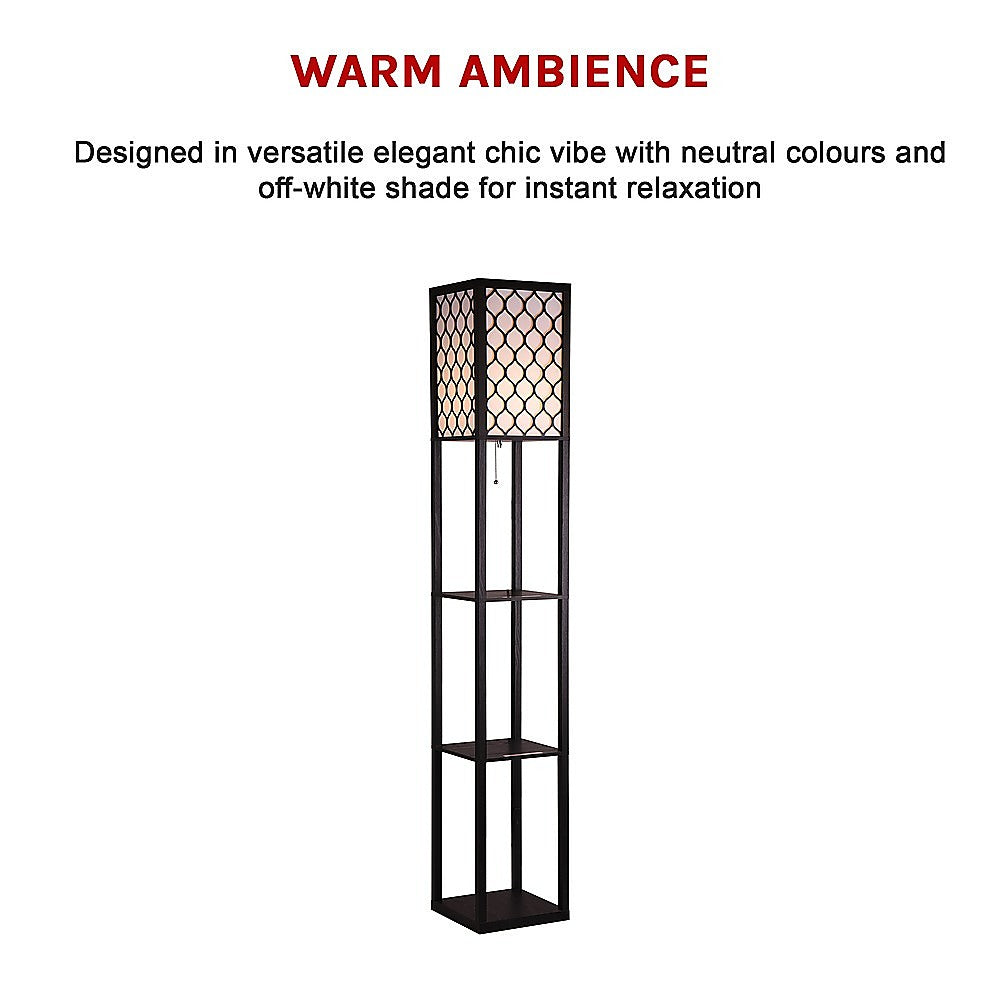 Elegant Shelf Floor Lamp with Diffused Light