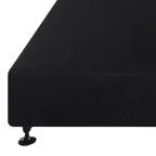 Palermo King Single Ensemble Bed Base Midnight Black Linen Fabric