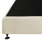 Palermo King Single Ensemble Bed Base Platinum Natural Sand Linen Fabric