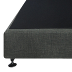 Palermo King Single Ensemble Bed Base Platinum Graphite Linen Fabric