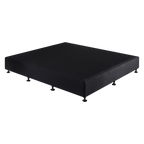 Palermo King Ensemble Bed Base Midnight Black Linen Fabric