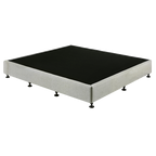 Palermo King Ensemble Bed Base Platinum Light Grey Linen Fabric