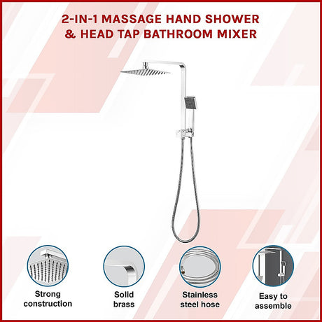 Allure Home 2-in-1 Massage Shower Mixer