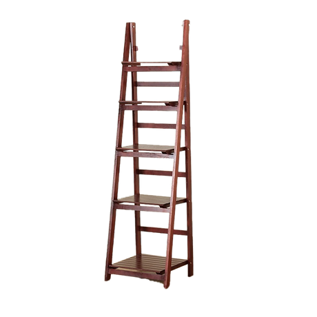 5-Tier Elegant Wooden Ladder Shelf