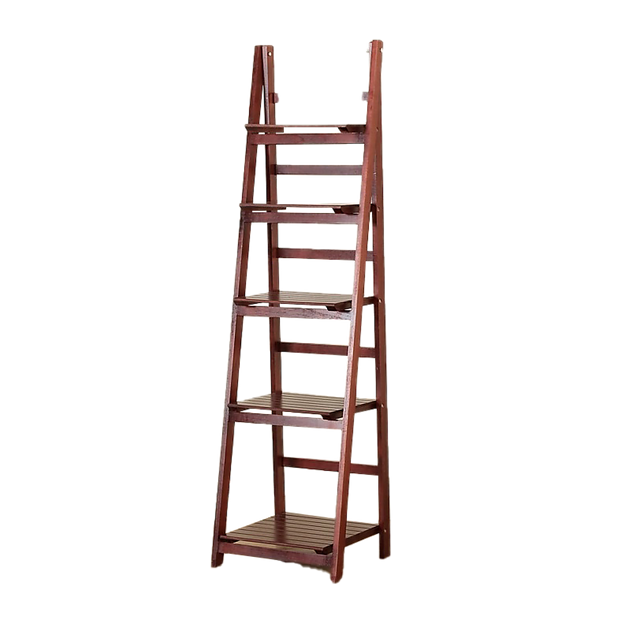 5-Tier Elegant Wooden Ladder Shelf