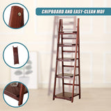 5-Tier Elegant Wooden Ladder Shelf