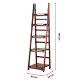 5-Tier Elegant Wooden Ladder Shelf