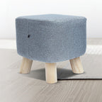 Randy Travis Machinery Grey Fabric Ottoman