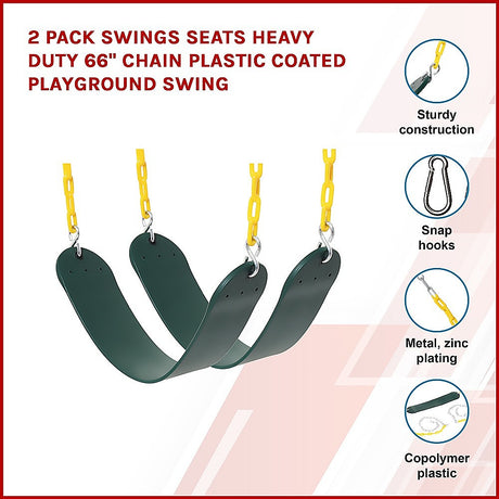 Heavy Duty Playground Swing Set - 2 Pack