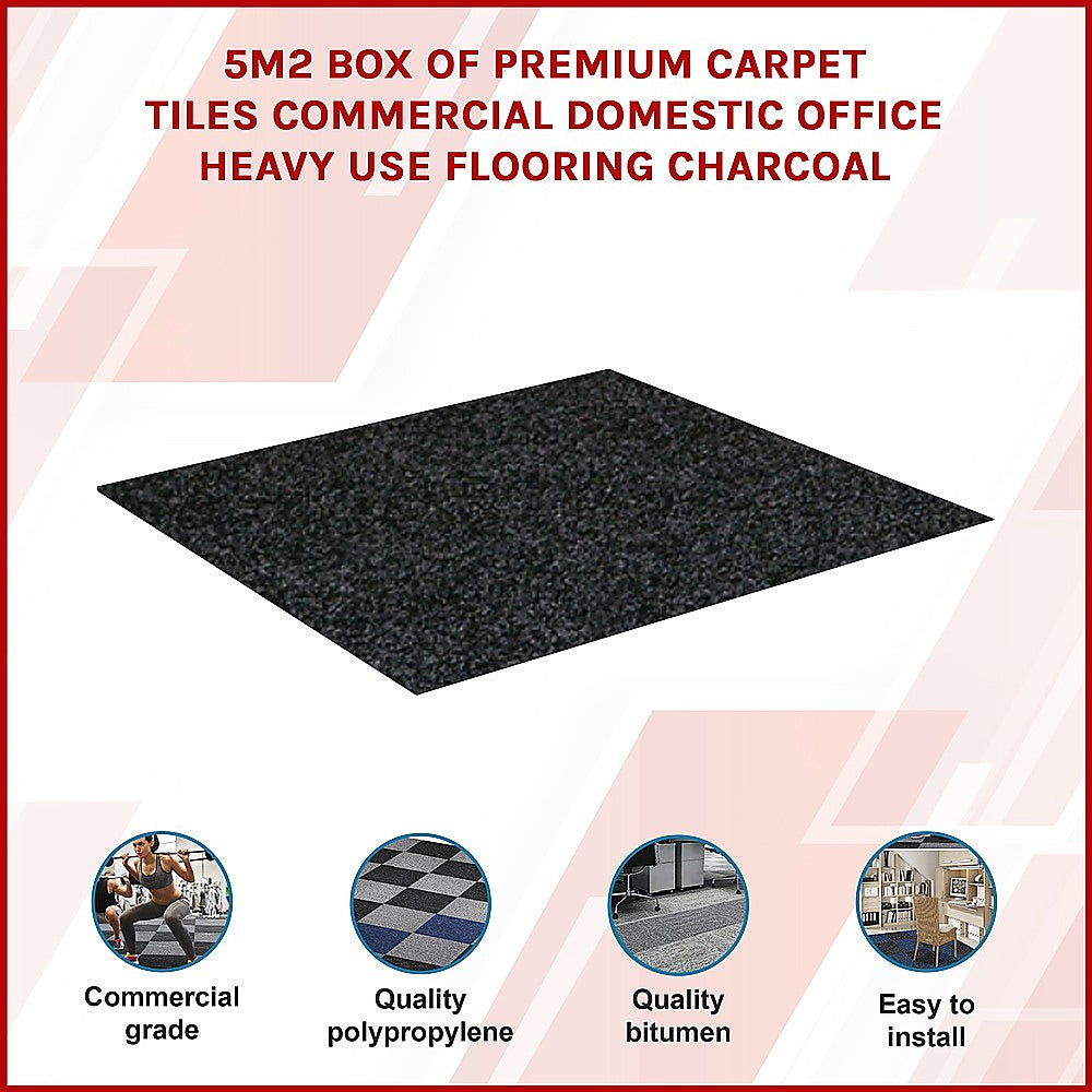 Premium Charcoal Carpet Tiles for Heavy Use