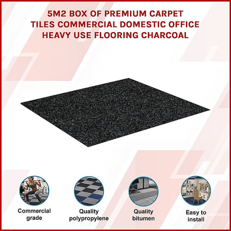 Premium Charcoal Carpet Tiles for Heavy Use