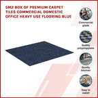 Premium Blue Carpet Tiles for Heavy Use 5m²