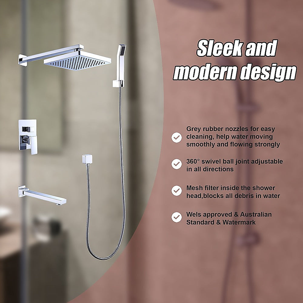 Luxurious 8" Rain Shower Head Mixer Set